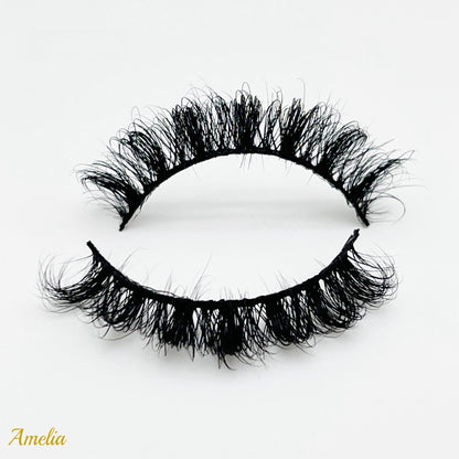 Amelia (Fluffy D Curl 15mm Mink Lashes )